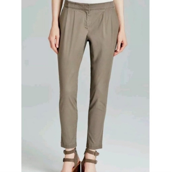 NWT Eileen Fisher Tencel Pleated Slouchy Ankle Pants in Stone size PM - Picture 1 of 11